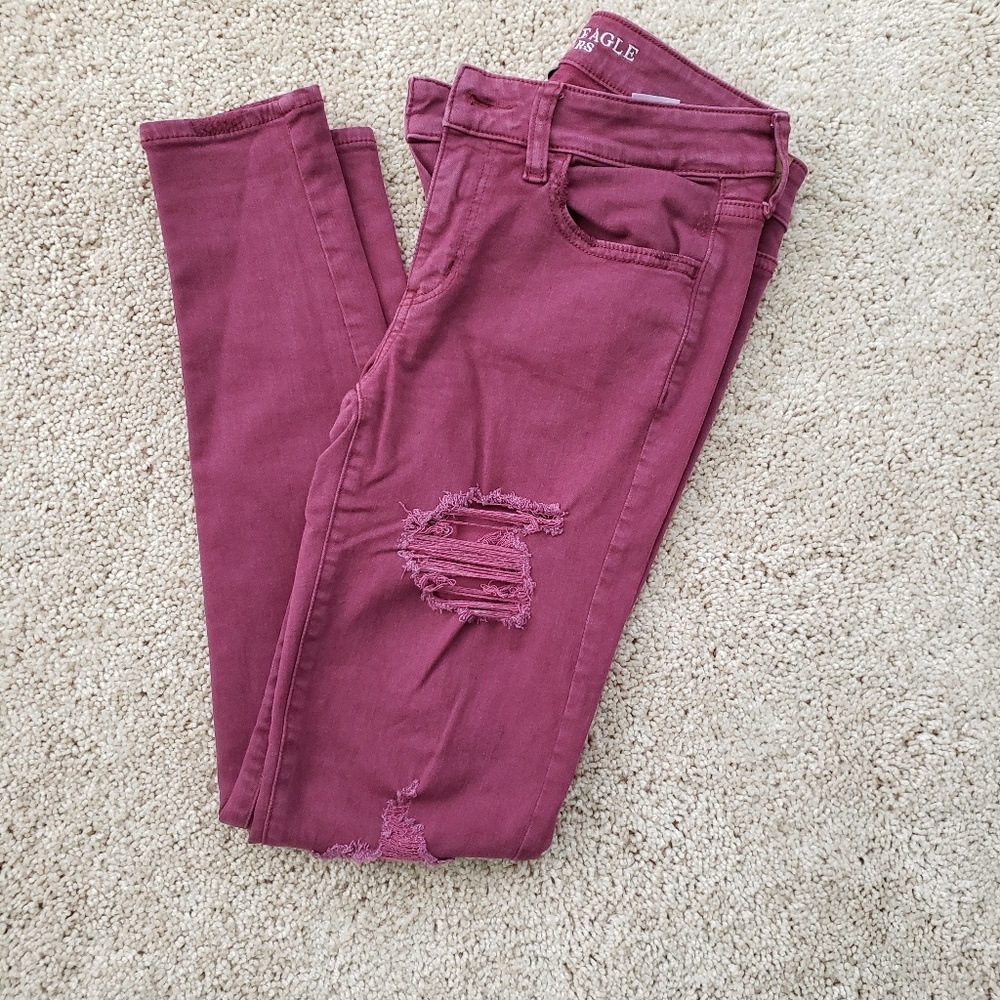American Eagle Destroyed Jeggings